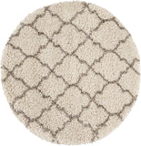 Nourison Amore Bohemian Cream 3'11" x ROUND Area -Rug, Easy -Cleaning, Non Shedding, Bed Room, Living Room, Dining Room, Kitchen (4 Round)