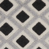 Nourison Aloha Geometric Indoor/Outdoor Black White 2'8" x 4' Area Rug, (3' x 4')