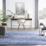 Nourison Whimsicle Tribal Navy Ivory 7' x 10' Area Rug, Easy Cleaning, Non Shedding, Bed Room, Living Room, Dining Room, Kitchen (7x10)