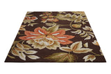 Nourison Fantasy Modern Chocolate 1'9'' x 2'9'' Area-Rug, Easy-Cleaning, Non Shedding, Bed Room, Living Room, Dining Room, Kitchen (2x3)