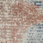 Nourison Concerto Abstract Ivory/Multi 2'2" x 7'6" Area -Rug, Easy -Cleaning, Non Shedding, Bed Room, Living Room, Dining Room, Kitchen (2x8)