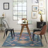 Nourison Passion Bohemian Navy 5'3" x 7'3" Area -Rug, Easy -Cleaning, Non Shedding, Bed Room, Living Room, Dining Room, Kitchen (5x7)