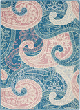 Nourison Jubilant Floral Blue 5'3" x 7'3" Area -Rug, Easy -Cleaning, Non Shedding, Bed Room, Living Room, Dining Room, Kitchen (5x7)