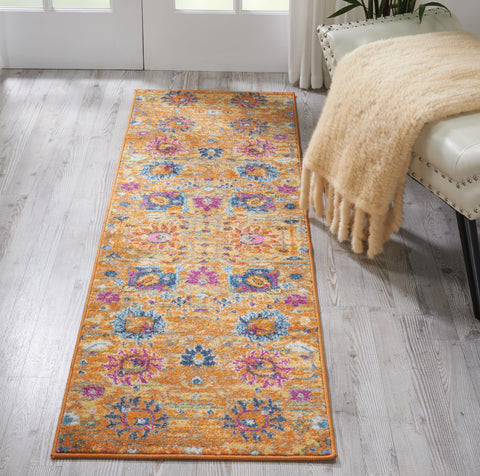 Nourison Passion Sun 1'10" x 6' Area Rug, Boho, Moroccan, Bed Room, Living Room, Dining Room, Kitchen, Easy Cleaning, Non Shedding, (6' Runner)