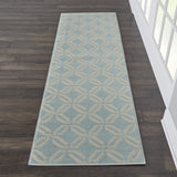 Nourison Jubilant Trellis Green 2'3" x 7'3" Area -Rug, Easy -Cleaning, Non Shedding, Bed Room, Living Room, Dining Room, Kitchen (2x7)