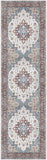 Nourison Vintage Home Bohemian Ivory Red 2'2" x 7'6 Area Rug, Easy Clean, Non Shedding, Bed Room, Living Room, Dining Room, Backyard, Deck, Patio (2x8)