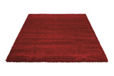 Nourison Amore Shag Red 3'11" x 5'11" Area-Rug, Easy-Cleaning, Non Shedding, Bed Room, Living Room, Dining Room, Kitchen (4x6)