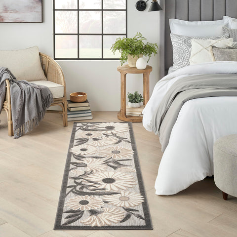 Nourison Aloha Beige 2' x 6' Area Rug Easy Clean, Non Shedding, Bed Room, Living Room, Dining Room, Kitchen (6' Runner)