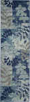 Nourison TRA01 Tranquil Modern Distressed Navy/Light Blue Area Rug Runner 2'3" X 7'3"