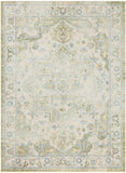Nourison Astra Machine Washable Center Medallion Blue Green Area Rug (5' x 7')