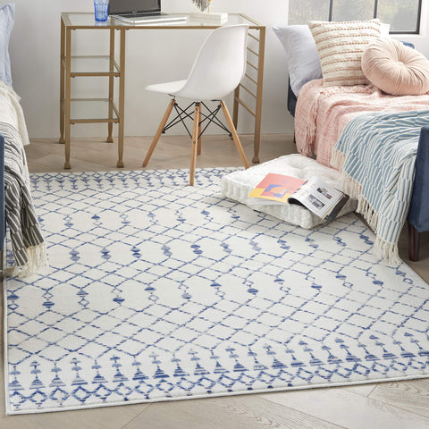 Nourison Whimsicle Moroccan Ivory 5' x 7' Area Rug, Easy Cleaning, Non Shedding, Bed Room, Living Room, Dining Room, Kitchen (5x7)