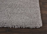 Nourison Malibu Shag Solid Silver Grey 3'11" x 5'11" Area-Rug, Easy-Cleaning, Non Shedding, Bed Room, Living Room, Dining Room, Kitchen (4x6)