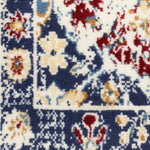 Nourison Grafix Vintage Blue Multicolor 3'9" x 5'9" Area -Rug, Easy -Cleaning, Non Shedding, Bed Room, Living Room, Dining Room, Kitchen (4x6)