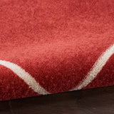 Nourison Essentials 6' x Round Brick/Ivory Contemporary Indoor/Outdoor Rug