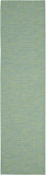 Nourison Positano 8' Runner Blue Green Fabric Modern Area Rug (8' Runner)