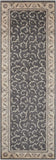 Nourison Somerset Traditional Charcoal 2' x 5'9" Area-Rug, Easy-Cleaning, Non Shedding, Bed Room, Living Room, Dining Room, Kitchen (2x6)
