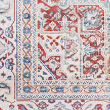 Nourison Vintage Home Vintage Ivory Red 5' x 7' Area -Rug, Easy -Cleaning, Non Shedding, Bed Room, Living Room, Dining Room, Backyard, Deck, Patio (5x7)