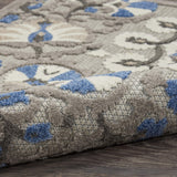 Nourison Aloha Indoor/Outdoor Floral Grey/Multi 3'6" x 5'6" Area Rug (4' x 6'), 3'6"X5'6",