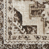 Nourison Geneva Mocha Silver 2'2" x 7'6" Area Rug, Traditional, French Country, Easy Cleaning, Non Shedding, Bed Room, Living Room, Dining Room, Kitchen, (8' x Runner)