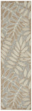 Nourison Aloha Indoor/Outdoor Natural 2'3" x 8' Area Rug, Easy Cleaning, Non Shedding, Bed Room, Living Room, Dining Room, Backyard, Deck, Patio (2x8)