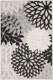 Nourison Aloha Indoor/Outdoor Black White 3' x 5' Area Rug, Easy Cleaning, Non Shedding, Bed Room, Living Room, Dining Room, Kitchen (3x5)