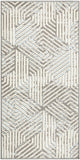 Nourison Grafix Modern Grey 2' x 4' area-rug, easy-clean, Non Shedding, Bed Room, Living Room, Dining Room, Kitchen (2x4)