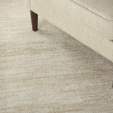 Nourison Essentials Solid Contemporary Ivory Beige 5' X 7' Area Rug , 5' X 7'