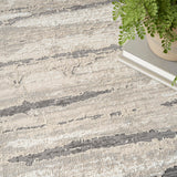 Nourison Eco-Friendly Modern Ivory Multicolor 5'3" x 7'3" Area Rug, Easy-Cleaning, Non-Shedding, Bed Room, Living Room, Dining Room, Kitchen (5x7)