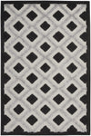 Nourison Aloha Geometric Indoor/Outdoor Black White 2'8" x 4' Area Rug, (3' x 4')