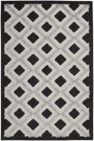 Nourison Aloha Geometric Indoor/Outdoor Black White 2'8" x 4' Area Rug, (3' x 4')