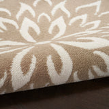 Nourison Jubilant Farmhouse Taupe 5'3" x 7'3" Area -Rug, Easy -Cleaning, Non Shedding, Bed Room, Living Room, Dining Room, Kitchen (5x7)