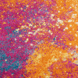 Nourison Passion Modern Sunburst 2'2" x 12' Area-Rug, Easy-Cleaning, Non Shedding, Bed Room, Living Room, Dining Room, Kitchen (2x12)