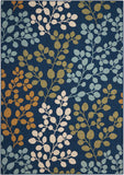 Nourison Caribbean Contemporary Navy 2'6" x 4' Area -Rug, Easy -Cleaning, Non Shedding, Bed Room, Living Room, Dining Room, Kitchen (2x4)