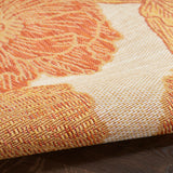 Nourison Garden Oasis Coral 6' x 9' Area Rug Easy Clean, Non Shedding, Bed Room, Living Room, Dining Room, Kitchen (6' x 9')