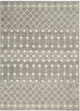 Nourison Grafix Moroccan Grey 5'3" x 7'3" Area Rug, Easy Cleaning, Non Shedding, Bed Room, Living Room, Dining Room, Kitchen (5x7)