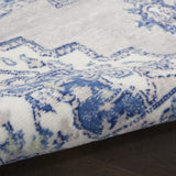 Nourison Whimsicle Traditional Grey Blue 5' x 7' Area Rug, Easy Cleaning, Non Shedding, Bed Room, Living Room, Dining Room, Kitchen (5x7)