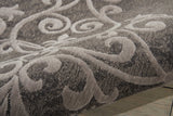 Nourison Damask Vintage Grey 5' x 7' Area -Rug, Easy -Cleaning, Non Shedding, Bed Room, Living Room, Dining Room, Kitchen (5x7)" }