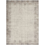 Nourison Elation Abstract Ivory Grey 2'3" x 7'6" Area -Rug, Easy -Cleaning, Non Shedding, Bed Room, Living Room, Dining Room, Kitchen (2x7)