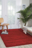Nourison Amore Shag Red 3'11" x 5'11" Area-Rug, Easy-Cleaning, Non Shedding, Bed Room, Living Room, Dining Room, Kitchen (4x6)