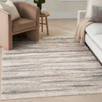 Nourison Eco-Friendly Modern Abstract Ivory Multicolor 6' x 9' Area Rug, Easy Clean, Non-Shedding, Bed Room, Living Room, Dining Room, Kitchen (6x9)