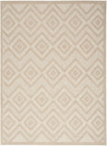 Nourison Versatile Indoor/Outdoor Cream 5' x 7' Area Rug, Easy Cleaning, Non Shedding, Bed Room, Living Room, Dining Room, Backyard, Deck, Patio (5x7)