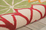Nourison Aloha Indoor/Outdoor Green 3'6" x 5'6" Area Rug, Tropical, Botanical, Easy Clean, Non Shedding, Bed Room, Living Room, Dining Room, Deck, Backyard, Patio (3x5)