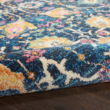 Nourison Passion Navy 1'10'' x 6' Area-Rug, Boho, Moroccan, Bed Room, Living Room, Dining Room, Kitchen, Easy-Cleaning, Non Shedding, (6' Runner)