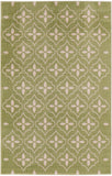 Nourison Essentials Indoor/Outdoor Green Ivory 4' x 6' Area Rug, Easy Cleaning, Non Shedding, Bed Room, Living Room, Dining Room, Backyard, Deck, Patio (4x6)
