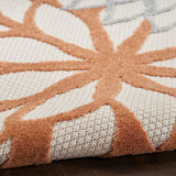 Nourison Washables 32x48 Outdoor Polypropylene Fabric Rug in Ivory/Multi-Color