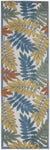 Nourison Aloha Indoor/Outdoor Tropical Botanical Ivory/Multi 2' x 6' Area Rug, (2' x 6')