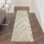 Nourison Aloha Indoor/Outdoor Natural 2'3" x 12' Area Rug, Easy Cleaning, Non Shedding, Bed Room, Living Room, Dining Room, Backyard, Deck, Patio (2x12)