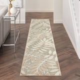 Nourison Aloha Indoor/Outdoor Natural 2'3" x 12' Area Rug, Easy Cleaning, Non Shedding, Bed Room, Living Room, Dining Room, Backyard, Deck, Patio (2x12)