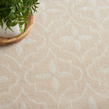 Nourison Essentials Indoor/Outdoor Ivory Beige 4' x 6' Area Rug, Easy Cleaning, Non Shedding, Bed Room, Living Room, Dining Room, Backyard, Deck, Patio (4x6)