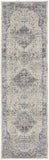 Nourison Vintage Kashan Vintage Ivory Blue 2'4" x 8' Area Rug, Easy Clean, Non Shedding, Bed Room, Living Room, Dining Room, Kitchen (2x8)